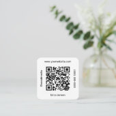 Square QR Social Media Contact Quadratische Visitenkarte (Stehend Vorderseite)