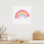 Square Rainbow Print Poster (Küche)