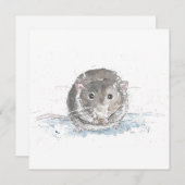 Square Ratte Art Karte (Vorne/Hinten)