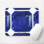 Square Rectangle Blue Sapphire Mousepad (Mit Mouse)