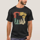 Square Retro Labrador Owner Gift Golden Black Lab T-Shirt (Vorderseite)