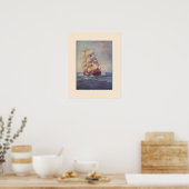 Square Rigger Ship Poster (Küche)