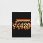 Square Root 4489 Equals 67 Geek Joke  Karte (Vorderseite)