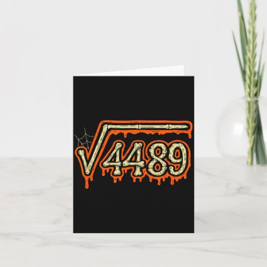 Square Root 4489 Equals 67 Geek Joke Karte (Vorderseite)