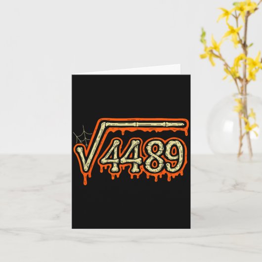 Square Root 4489 Equals 67 Geek Joke  Karte (Gelbe Blume)
