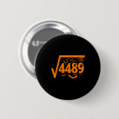 Square Root 4489 Funny Halloween Meme 67 Math Teac Button (Vorne & Hinten)