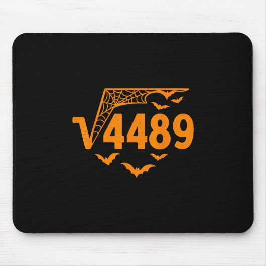 Square Root 4489 Funny Halloween Meme 67 Math Teac Mousepad (Vorne)