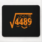 Square Root 4489 Funny Halloween Meme 67 Math Teac Mousepad (Vorne)