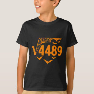 Square Root 4489 Funny Halloween Meme 67 Math Teac T-Shirt