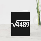 Square Root 4489 Funny Math Teacher Six Seven 67 M Karte (Vorderseite)