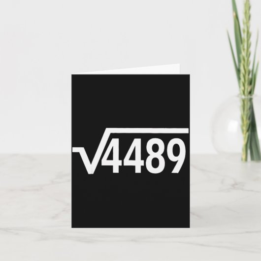 Square Root 4489 Funny Math Teacher Six Seven 67 M Karte (Vorderseite)