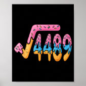 Square Root 4489 Ice Cream Slang Math 67 Six Seven Poster (Vorne)