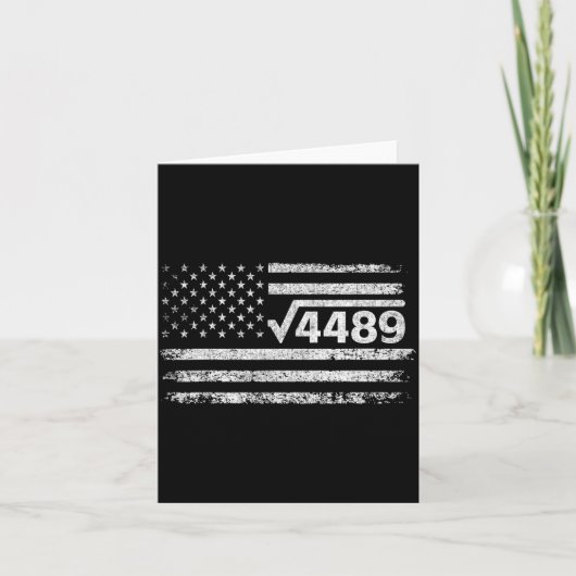 Square Root 4489 Slang Math Teacher Six Seven 6 7 Karte (Vorderseite)