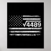 Square Root 4489 Slang Math Teacher Six Seven 6 7  Poster (Vorne)