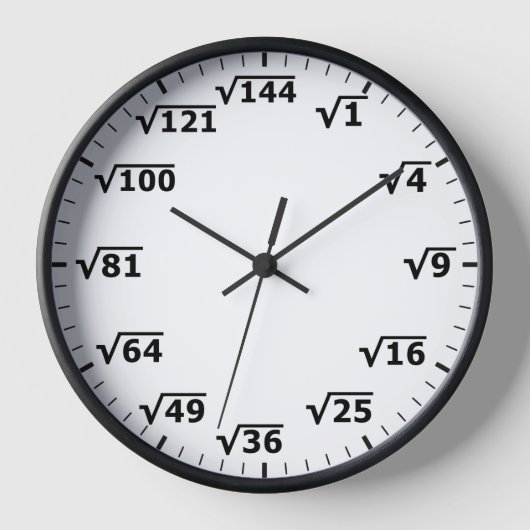 Square Root Clock - Mathematik Mathe Clock Uhr (Vorderseite)