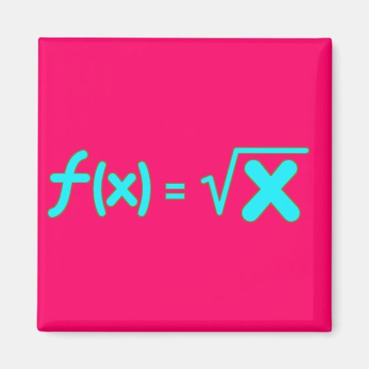 Square Root Function - Math Symbols Magnet (Vorne)