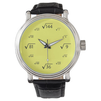 Square Root Math (schwarz/gelb) Armbanduhr
