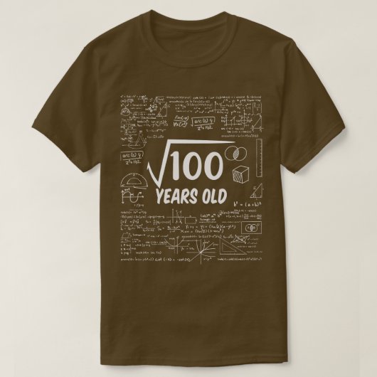 Square Root of 10010th Birthday 10 Years Old Mathe T-Shirt (Design vorne)