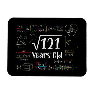 Square Root of 121 11. Geburtstag 11 Jahre Alte Ge Magnet
