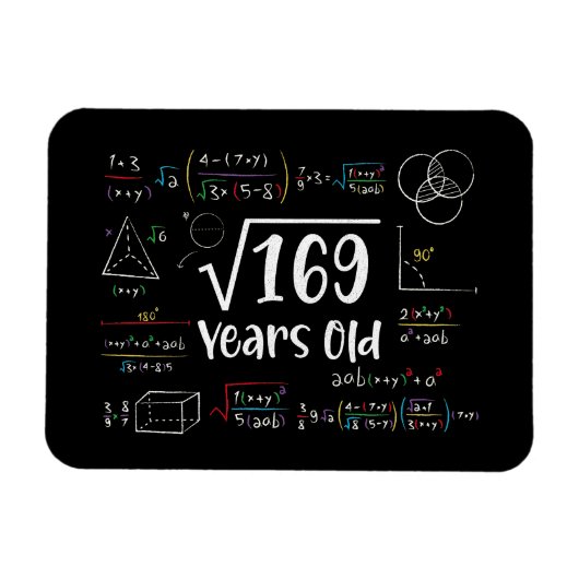 Square Root of 169 13 th Birthday 13 Year Old Gift Magnet (Horizontal)