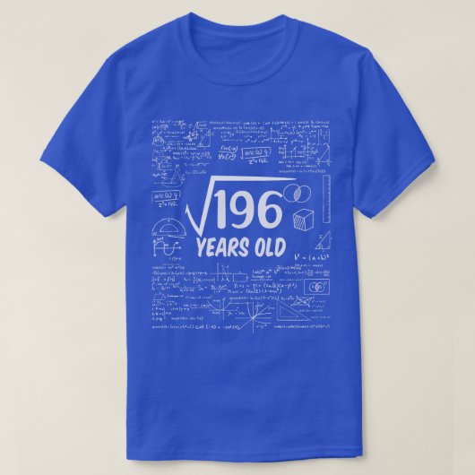 Square Root of 19614 th Birthday 14 Years Old Math T-Shirt (Design vorne)