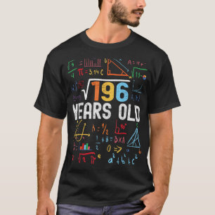 Square Root of 196 14. Geburtstag 14 Jahre alt Bir T-Shirt