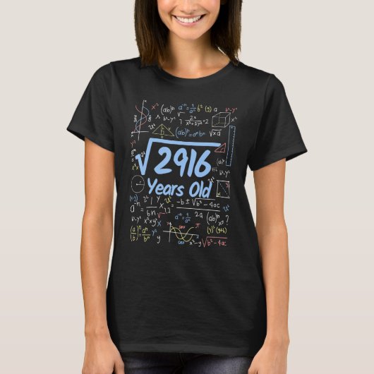 Square Root of 2916 54 Years Old Birthday 3 T-Shirt (Vorderseite)