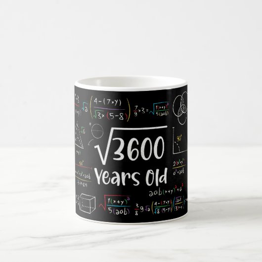 Square Root of 3600 60th Birthday 60 Year Old Gift Kaffeetasse (Mittel)
