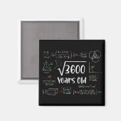 Square Root of 3600 60th Birthday 60 Year Old Gift Magnet (Vorderseite/Rückseite)