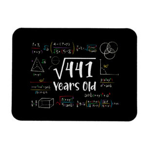Square Root of 441 21. Geburtstag 21 Jahre Alte Ge Magnet