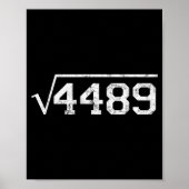 Square Root Of 4489 Slang Math Teacher Six Seven 6 Poster (Vorne)