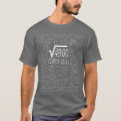 Square Root of 4900 70 Yrs Old 70th Birthday T-Shirt (Vorderseite)