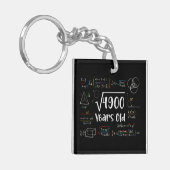 Square Root of 4900 70th Birthday 70 Year Old Gift Schlüsselanhänger (Vorderseite links)