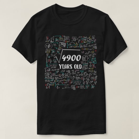 Square Root Of 4900 Bday Math 70th Birthday 70 Yea T-Shirt (Design vorne)