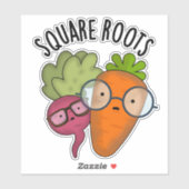 Square Roots Funny Math Pun Aufkleber (Blatt)