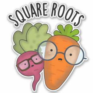 Square Roots Funny Math Pun Aufkleber