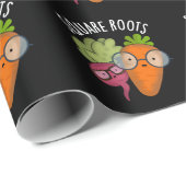 Square Roots Funny Math Pun Dark BG Geschenkpapier (Rolleneckpunkt)