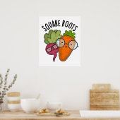 Square Roots Funny Math Pun Poster (Küche)