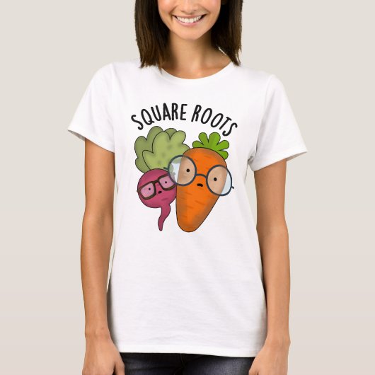 Square Roots Funny Math Pun T-Shirt (Vorderseite)