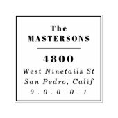 Square Rücksendeadresse Moderne Typografie Permastempel (Design)