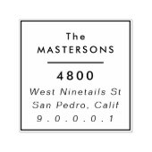 Square Rücksendeadresse Moderne Typografie Permastempel (Design)