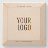 Square Sandstone Untersetzer Custom Logo Personali (Vorderseite)