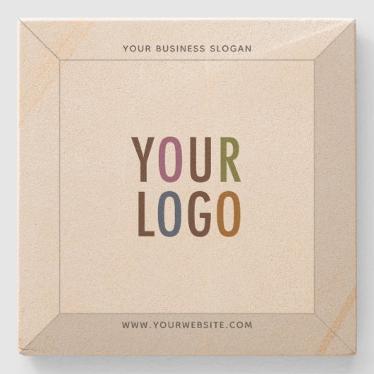 Square Sandstone Untersetzer Custom Logo Personali (Vorderseite)