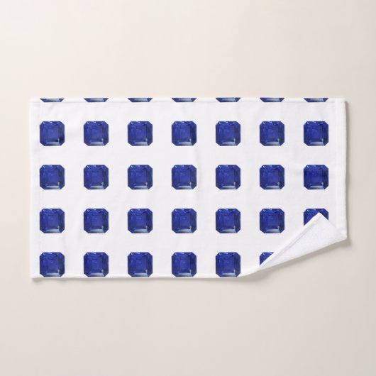 Square Sapphire Gemstone Blue Badhandtuch Set (Handtuch)