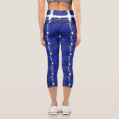 Square Sapphire Gemstone Blue Capri Leggings (Rückseite)