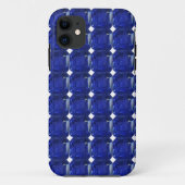 Square Sapphire Gemstone Blue Case-Mate iPhone Hülle (Rückseite)