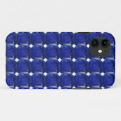 Square Sapphire Gemstone Blue Case-Mate iPhone Hülle (Rückseite (Horizontal))