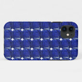 Square Sapphire Gemstone Blue Case-Mate iPhone Hülle (Rückseite (Horizontal))