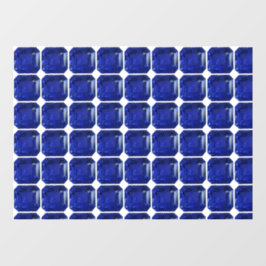 Square Sapphire Gemstone Blue Fensteraufkleber