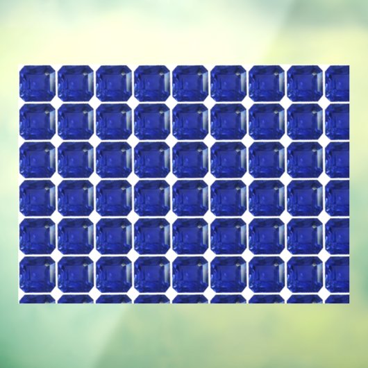 Square Sapphire Gemstone Blue Fensteraufkleber (Blatt 3)
